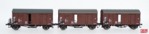 Exact-Train EX20111 Zestaw 3 wagonów towarowych krytych Oppeln Glms, DB, Ep. IV