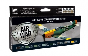 VALLEJO 71165 Zestaw Air War 8 farb - Luftwaffe Pre-War To 1941