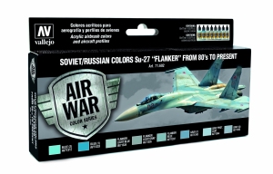 VALLEJO 71602 Zestaw Air War 8 farb - Soviet / Russian colors Su-27 