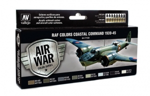 Vallejo 71148 Zestaw Air War 8 farb - RAF Colors Coastal Command 1939-1945