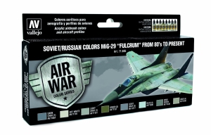 VALLEJO 71605 Zestaw Air War 8 farb - Soviet / Russian colors Mig-29 