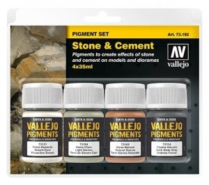 Vallejo 73192 Zestaw Pigmenty 4 kolory - Stone & Cement