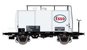 Exact-Train EX20614 Wagon cysterna 30m3 Uerdinger, Brit-US Zone 528 522 Esso Hamburg, DR, Ep. IIIa