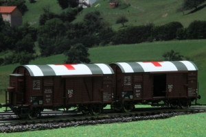 Exact-Train EX20190 Zestaw dwóch wagonów GRS (Rotes Kreuz), DRG Oppeln (krieg), Ep. II