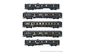 Rivarossi HR4384 H0 Zestaw 5 wagonów Orient-Express, 140th anniversary pack, z oświetleniem, CIWL, Ep. II