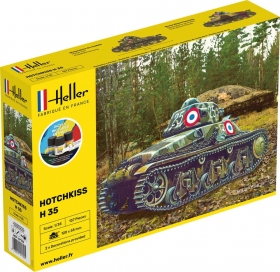 HELLER 57132 Starter Set - Lekki czołg Hotchkiss H35 - 1:35