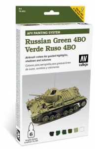 VALLEJO 78403 AFV Camouflage System: Russian Green 4BO Armour (6)