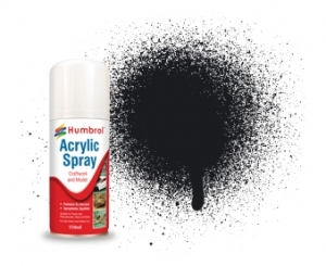 HUMBROL AD6085 Spray akrylowy 150 ml 085 Black Satin