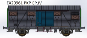 Exaxct-Train EX20961 Wagon towarowy kryty .Ggs brązowy, PKP, Ep. III