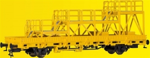 KIBRI 26262 H0 Model w gablotce - Wagon platforma z podestem naprawczym GleisBau
