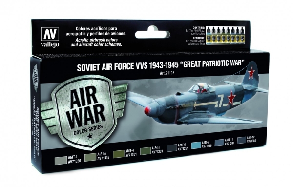 VALLEJO 71198 Zestaw Air War 8 farb - 1943  To 1945 - Great Patriotic War