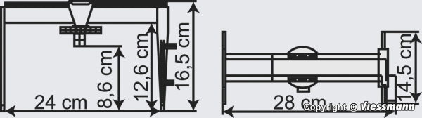 VOLLMER 45624 H0 Dźwig suwnica kontenerowa