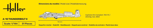 HELLER 56912 Starter Set - A-10 Thunderbolt II - 1:144