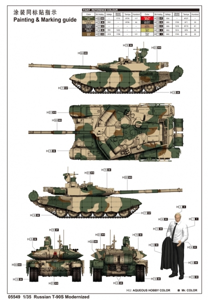 TRUMPETER 05549 Russian T-90S Modernized - 1:35