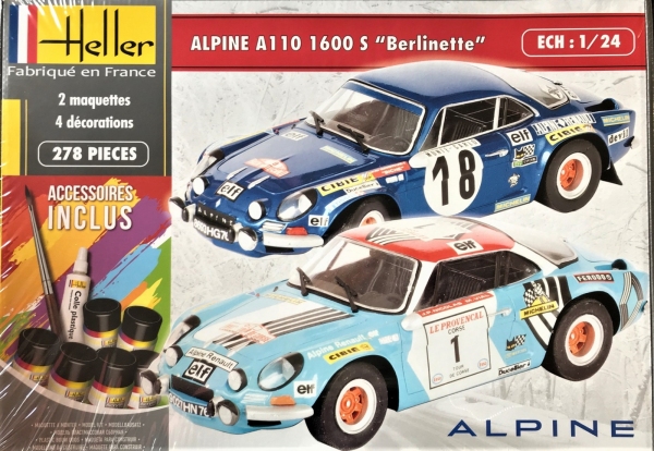 HELLER 85745 Starter Set - 2 modele Alpine A110 1600S Berlinette - 1:24