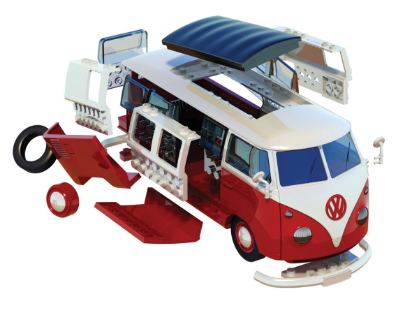 AIRFIX J6017 Quickbuild - VW Camper Van - Red