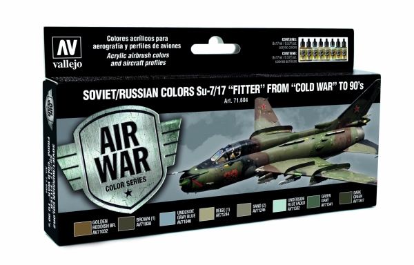 VALLEJO 71604 Zestaw Air War 8 farb - Soviet / Russian colors Su-7/17 