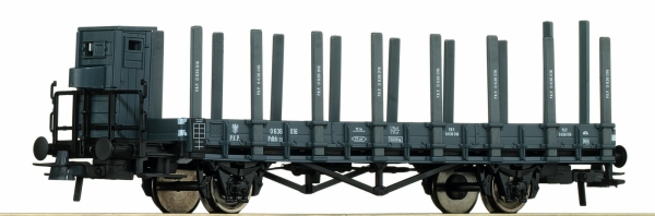 Roco 66349 Wagon platforma z kłonicami Pdkh PKP, Ep. III