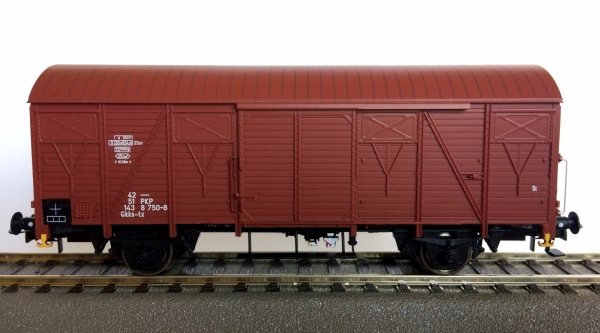 RIVAROSSI HRS6438 2-oś wagon towarowy kryty typu 223K/1, serii Gkks-tx, nr 42 51 143 8 750-8, PKP, Ep. IVc-Va