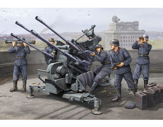 TRUMPETER 02309 FLAK 38 (German 2.0cm anti-aircraft guns) - 1:35