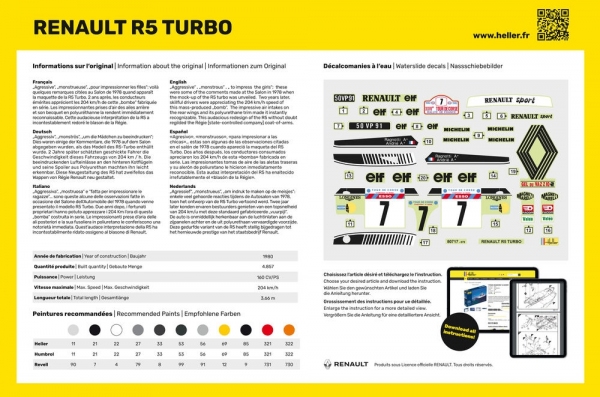 HELLER 80717 Renault R5 Turbo - 1:24