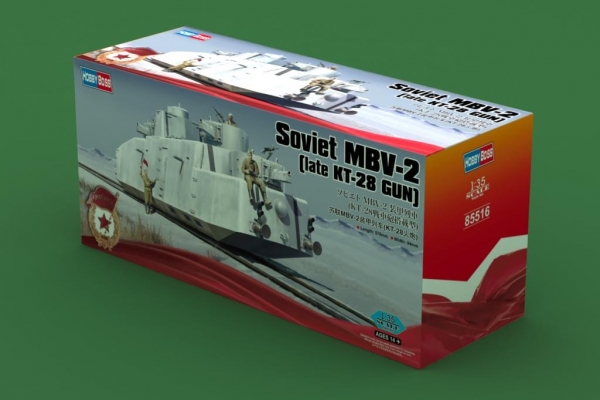 HOBBY BOSS 85516 Radziecki pociąg pancerny MBV-2 (late KT-28 GUN) 1:35