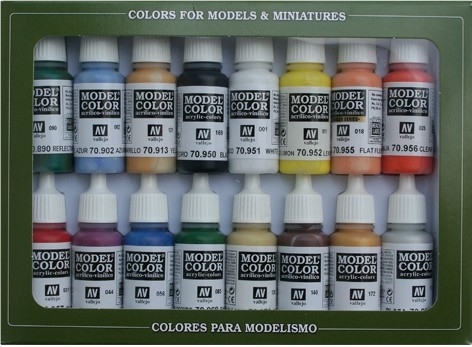 VALLEJO 70140 Model Color Zestaw 16 farb - Basic Colors USA