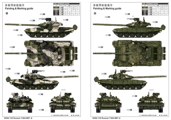 TRUMPETER 05562 Rosyjski czołg T-90A - 1:35
