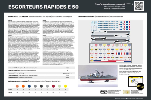 HELLER 81093 2 modele fregat E50 - 1:400