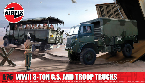 AIRFIX A03306A WWII 3-ton 4x4 General Service & Troop Trucks - 1:76 (Nowość 2025)