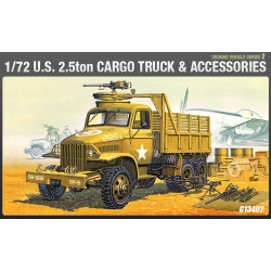 ACADEMY 13402 U.S. 2.5 Ton Cargo Truck & Accessories - 1:72