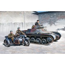 ACADEMY 13556 German Panzer I Ausf.B & Motorcycle - 1:35