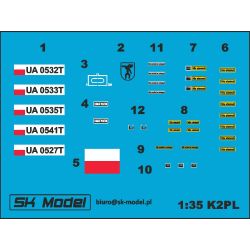 ACAD-KALK2 Polska kalkomania do czołgu K2PL - 1:35