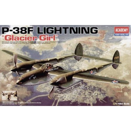 ACADEMY 12208 P-38F Lighting Glacier Girl 1:48