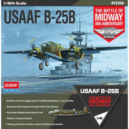 ACADEMY 12336 USAAF B-25B The Battle of Midway 80th Ann. - 1:48