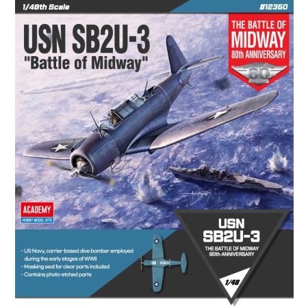 ACADEMY 12350 USN SB2U-3 Battle of Midway 80th Anniversary - 1:48