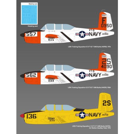 ACADEMY 12361 USN Beechcraft T-34B Mentor VT-5 Training Air Wing - 1:48