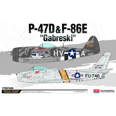 ACADEMY 12530 P-47D & F-86E Gabreski 1:72