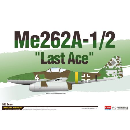 ACADEMY 12542 Messerschmitt Me262A-1/2 Last Ace 1:72