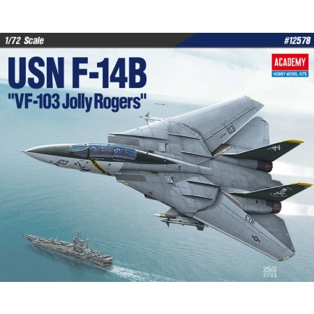 ACADEMY 12578 USN F-14B VF-103 Jolly Rogers - 1:72