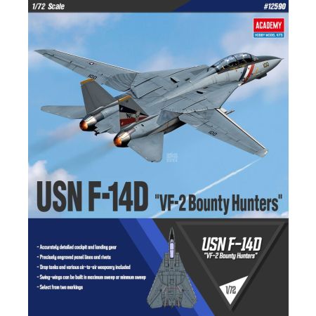 ACADEMY 12590 USN F-14D VF-2 Bounty Hunters - 1:72