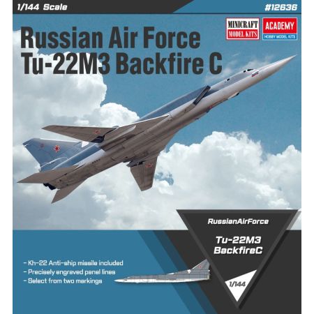 ACADEMY 12636 Russian Air Force Tu-22M3 Backfire C - 1:144