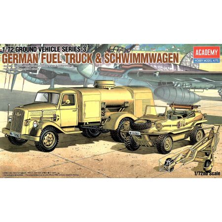 ACADEMY 13401 German Fuel Truck + Schwimmwagen 1:72
