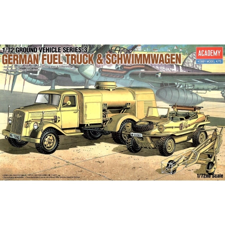 ACADEMY 13401 German Fuel Truck + Schwimmwagen 1:72