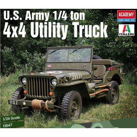 ACADEMY 13547 U.S. Army 1/4 ton 4x4 Utility Truck - 1:24