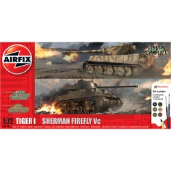 AIRFIX A50186 Gift Set - Classic Conflict Tiger 1 vs Sherman Firefly - 1:72