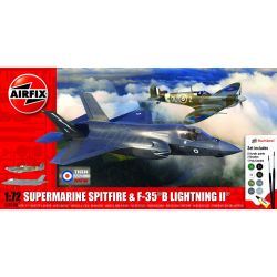 AIRFIX A50190 Gift Set - Then and Now Spitfire Mk.Vc & F-35B Lightning II - 1:72