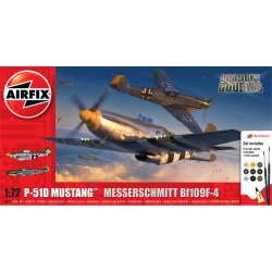 AIRFIX A50193 Gift Set - P-51D Mustang vs Bf109F-4 Dogfight Double - 1:72