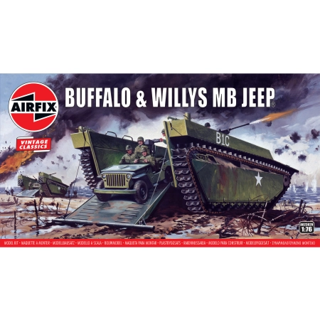 AIRFIX A02302V Buffalo Amphibian LVT & Jeep - 1:76