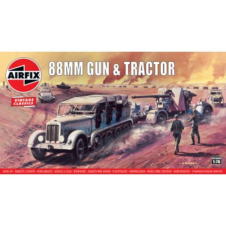 AIRFIX A02303V 88mm Flak Gun & Tractor - 1:76